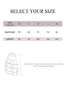 Women's Asymmetrical Hem Layered Ruffle High Waist A-Line Maxi Skirt, Suitable For Evening Gala, Wedding Guest, Valentine's Day - Brown - View 11