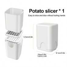 49-Hole Stainless Steel Potato Slicer And French Fry Cutter - Suitable For Home, Hotel And Commercial Kitchen, Vegetable Slicer And Chopper - Multicolor - View 4