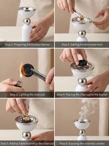 优雅简约金属锤纹香薰炉，奢华巴库尔香炉，精湛工艺，优雅香氛扩散器，适合家居装饰，无烟香炉，是客厅、卧室、瑜伽室、冥想空间的理想之选，香氛爱好者的独特香薰炉，个性化纪念礼品，适合赠送亲朋好友，斋月、开斋节、斋月装饰 - 多款式 - 查看 6