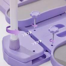 5in1 Foldable Hip Leg Exerciser Ski Practice Fitness Machine With Timer & Tension Rope - Purple - View 5