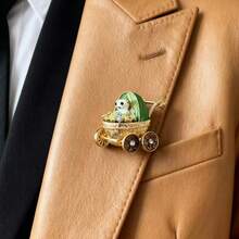 1pc Cute Cartoon Cat Stroller Accessory, Versatile Daily Wear Brooch - Multicolor - View 1