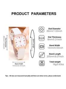 SOKI Bộ quà tặng Ngày của Mẹ dành cho nữ, đồng hồ thạch anh thời trang thường ngày kèm vòng tay, dây chuyền, bông tai và nhẫn tối giản khắc chữ "I Love Mom", thích hợp để đeo hàng ngày, làm quà sinh nhật, quà tựu trường, quà Lễ Tạ ơn và các dịp lãng mạn, món quà hoàn hảo (Không bao gồm hộp quà). - trắng - Xem 6