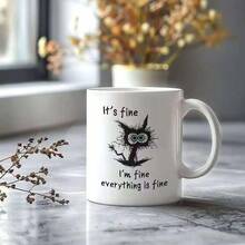 你叫谁傻瓜？趣味健身爱好者陶瓷马克杯，送给爸爸、兄弟、丈夫、男友、妻子、女友 - 彩色 - 查看 2