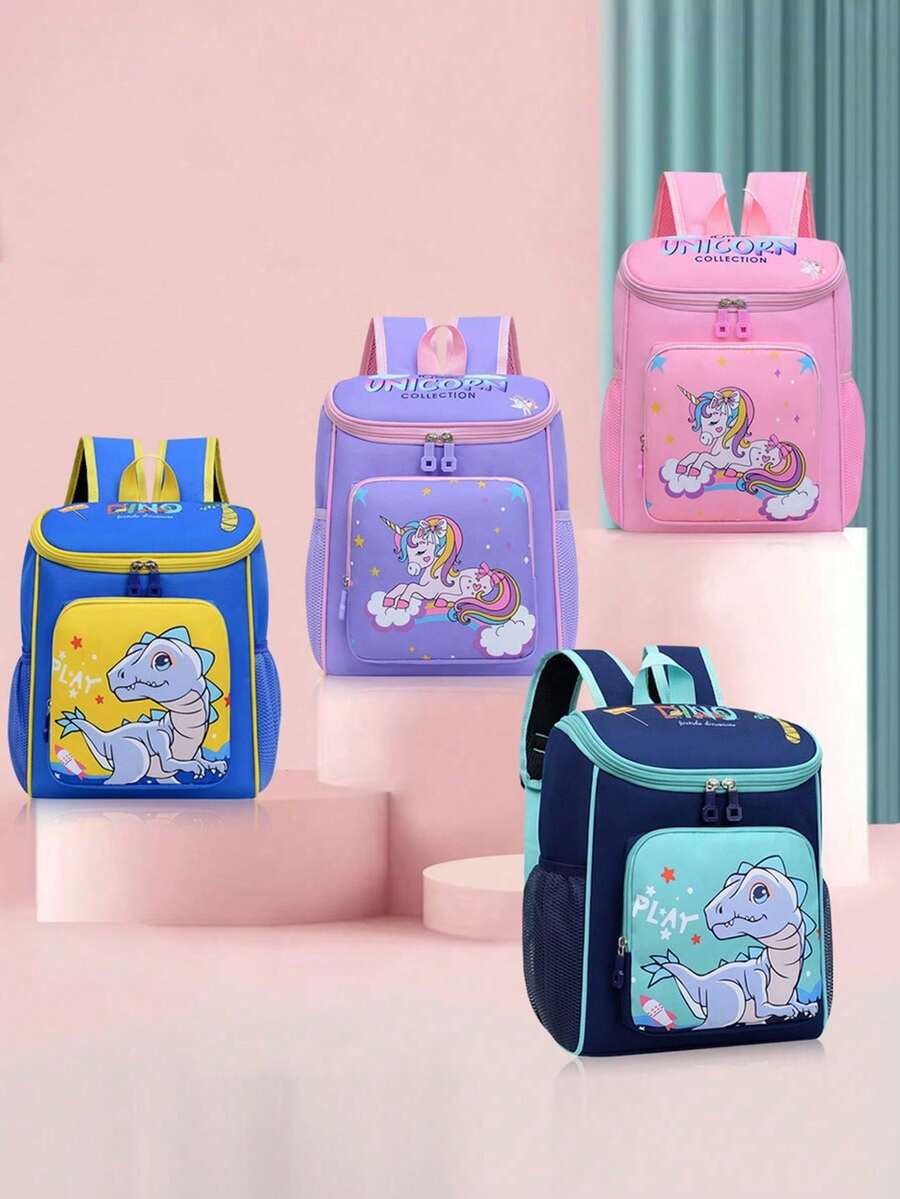 Fashionable New Cute Versatile Cartoon Dinosaur Backpack, Children Backpack - Multicolor - View 1