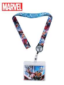 Monogram 1PC Marvel Officially Licensed Lanyard ID Card Holder – Avengers Thor Iron Man  Punisher Red Waterproof & Durable Collectible Gift For Valentine's Day New Year & Birthday Perfect For Friends And Family - 1 Pc - View 5
