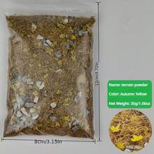 30g Polvo de hierba de simulación de modelo de caja de arena, gránulos de piedra, materiales de construcción hechos a mano DIY para vegetación, micropaísaje, césped - Como foto - Ver 10