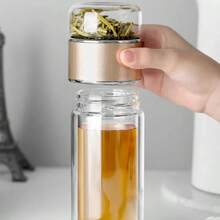 500ml Portable Glass Tea Cup With Filter - 4 Fashionable Colors - Suitable For Office, Travel And Daily Use - Multicolor - View 5