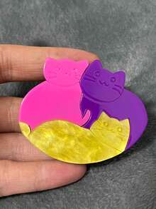 1pc Fashionable Girls Acrylic Brooch - A - View 10