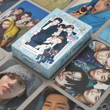50pcs Kpop LNGSHOTX "Shot Callers" "Moonwalker" New Series Includes Personal Photos Of All Members Of OHYUL,RYUL,WOOJIN,LOUIS Small Card Limited Edition Collectibles, High Definition Double Sided Photos, Kpop Celebrity Periphery, Fans Must Have, Korean Pop Music Merchandise - Multicolor - View 7