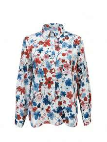 女士时尚印花休闲衬衫 - 彩色 - 查看 4