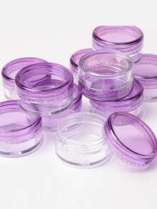10/20个5克化妆品小样瓶，眼影美甲闪粉瓶，便携塑料瓶，面霜盒，面霜瓶，样品瓶，免费小瓶，圆形空化妆品小样瓶 - 彩色 - 查看 2