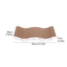 2-In-1 Cat Scratching Board And Bed, Protects Sofa From Cat Scratches, Large Oval Shape Puppy Keep Puppy Keep Cat Toys Cat Scratching Post - Brown - View 20