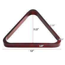 Solid Wood Pool Ball Rack Billiard Ball Triangle Rack Pool Table Ball Holder Positioning Rack 2-1/4" Pool Ball Rackgift - Burgundy - View 4