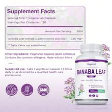 BUPORAI Banaba Leaf Capsules - Antioxidants, Metabolism, Maintain Overall Health, Boosts Vitality, Improves Immunity, Replenish Energy - 120pcs - 一瓶 - 試用階段 - 查看 2