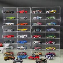 1pc Acrylic Display Case, 8-Grid Car Display Cabinet, Small Toy Car Storage Box, Office Parking Storage Box, For Home Decor - Multicolor - View 7
