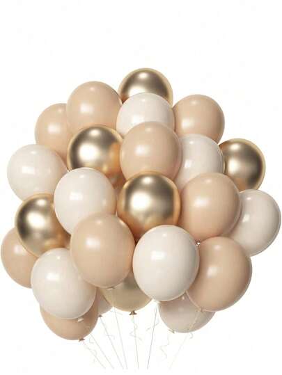 Blush Gold Beige Neutral Balloons 30/60pcs 10 Inch Latex Balloons For Baby Shower Birthday Wedding Bridal Shower Gender Reveal Party Decorations