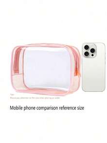 Personalized Makeup Bag, Beach Wedding Gift, PVC Transparent Cosmetic Bag, Toiletry Pouch, Bridesmaid Gift, Summer Vacation, Bachelorette Party Multi-Functional, Space-Saving - Multicolor - View 8