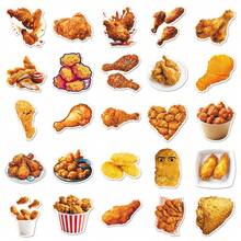 50Pcs Funny Smiling Food Meme Stickers Funny Chicken Nugget Stickers Meme Stickers Fruit Face Stickers Spoof Graffiti Decal Meme Gifts Vinly Waterproof Stickers For Water Bottle, Guitar, Luggage, Phone, Case, Laptop, Skateboard, Gift - A - View 3