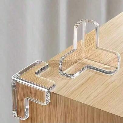 4/10pcs Transparent Crystal Silicone Table Corner Protectors, Shock-Absorbing Furniture Guards, Soft Edge Protective Covers For Desktops, Transparent Table Corner Guards, Baby Silicone Protective Accessories, Glass Table & Chair Covers, Window Sill Soft Silicone Corner Guards, Home Decor, Table Corner Protectors, Coffee Table Furniture Soft Corner Protectors - With Self-Adhesive Function. Suitable For Office, Cabinet And Home Use, Won't Leave Residue On Walls.