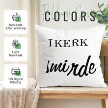 4pcs Inspirational Quote Pattern Pillow Cover, Single-Sided Printed Cushion Cover, Suitable For Living Room, Bedroom, Home Decor, All Season - Multicolor - View 4