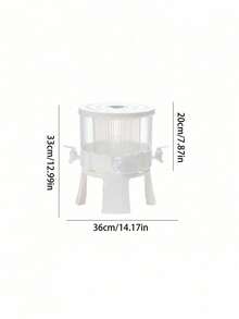 1pc 4-Compartment Rotating Cold Water Dispenser With Faucet, Refrigerator Partition Chilled Water Pitcher, Home/Office/Party Juice/Beverage Dispenser - White - View 6