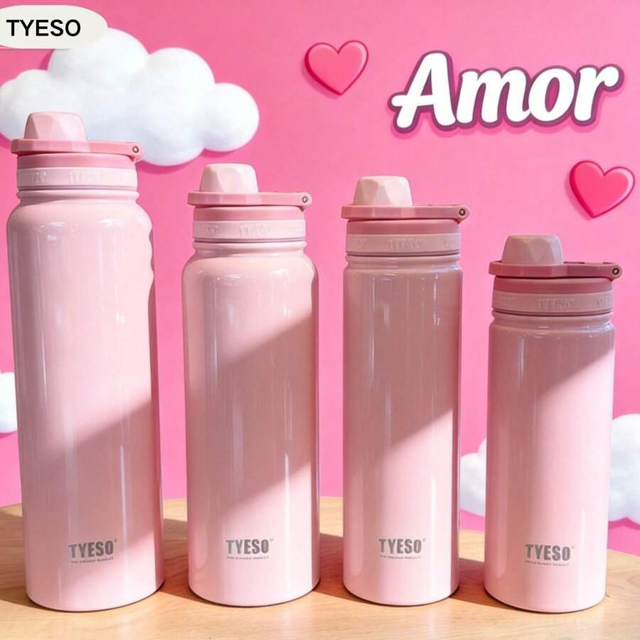 TYESO Children's Thermal Bottle, 600-1200ml, Made Of And Healthy Stainless Steel, . Portable Thermal Bottle For School, Ideal For Children. Keeps Drinks Hot For 12–24 Hours And Cold For Up To 24 Hours. Can Be Used As A Thermal Container For Drinks, Snacks, Sweets, And Hot Soups. Essential For Back To School, Suitable For School, Sports, Travel, And Everyday Use. School Water Bottle. Party Favors For Women, Personalized Party Favor, Pink. - Rosa - 查看 1