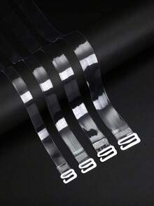 1 Pair Transparent Bra Straps, Width 1.0CM, 1.2CM, 1.5CM, 1.8CM - Clear - View 3