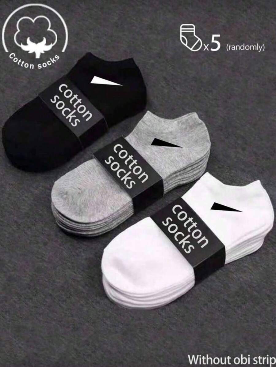 20/10/5/3/1 Đôi tất cotton nam, tất ngắn, tất tàng hình, thiết kế chống trượt hai lớp, màu trắng, đen, cổ thấp, tất mắt cá chân, thấm hút mồ hôi, mềm mại và thoáng khí, phù hợp cho công sở, thường ngày, ở nhà, thể thao, sinh viên, mọi mùa, giao màu ngẫu nhiên. - Nhiều màu - Xem 1