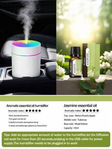 Mini Aromatherapy Humidifier, USB Powered With Color LED Lights, Aromatherapy Diffuser, Portable And Quiet, Suitable For Home, Office, And Room Use. - Multicolor - View 21