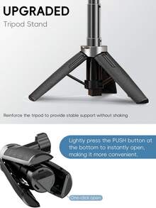 New Mini Aluminum Alloy Selfie Stick Tripod, Suitable For Webcam, Camera, Optional Phone Holder, Compatible With Multiple Phones, One-Click Telescopic, Adjustable Legs, Equipped With Rubber Feet, Stable, Outdoor Sports Tripod - View 6