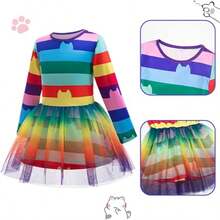 Bộ trang phục hóa trang Halloween/Lễ hội cho bé gái 3-8 tuổi, gồm váy, quần, băng đô và kính. - Nhiều màu - Xem 3