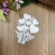 Metal Die Cutting Mold Template, Heart Shaped Frame Cutting Mold Template, DIY Scrapbooking Card Album Craft Embossing Paper Mold For Album Card Scrapbooking - Silver-white - View 4