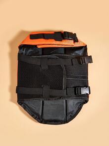 BONAPET 夏季宠物高浮力可调节救生衣，猫狗泳装 - 橘色 - 查看 4