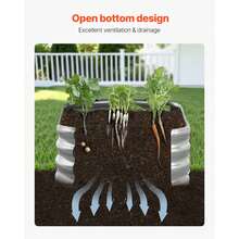 Metal Raised Garden Bed, 6 X 3 X 1 Ft Outdoor Galvanized Planter Garden Box, Open Bottom Design, Large Planter Raised Bed For Growing Vegetables, Flowers, Herbs, Succulents, Galvanized Color - 70.9 X 35.4 X 11.8 Inches - View 6