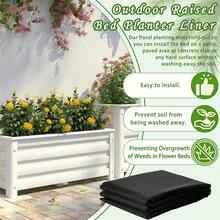 1 Set 1 Pc Raised Garden Bed Liner With With 3 Pcs Garden Tool Set And 10 Pcs Plant Labels 63 * 114 Inch Rectangle Grow Bags Breathable And Reusable Large Veg Trough Planter Liners For Outdoor Planter Keeps Soil Contained And Water Drained - Garden Bed Lining - View 7
