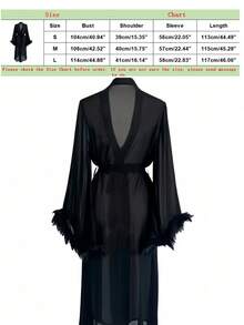 Áo choàng ngủ dài tay bằng satin gợi cảm dành cho nữ, Áo choàng ngủ satin gợi cảm dành cho nữ, Đồ ngủ nhẹ nhàng thoải mái, Đồ mặc nhà, Áo khoác cardigan rộng rãi tối giản, Áo choàng tắm thắt eo, Thích hợp mặc ở nhà và khách sạn, Cần thiết cho mùa tựu trường - Thiết kế thắt eo cổ chữ V sâu, Kiểu dáng dài thướt tha, Thích hợp mặc ở nhà và thư giãn, Thoải mái và ấm áp | Bộ khăn choàng cổ chữ V sâu, Khăn trang trí nhà cửa, Bộ khăn tắm phòng tắm - màu đen - Xem 6