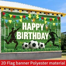 Banner de petrecere multifuncțional 2D plat - temă energică de fotbal american, potrivit pentru sărbători acasă și în grădină, fundaluri de studio și evenimente în aer liber, disponibil în diverse stiluri și dimensiuni. - 2 - Vizualizare 4
