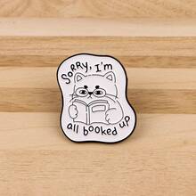 “别回头，你不会走那条路”珐琅胸针/翻领别针/徽章/背包别针/女士胸针/服装礼物/珠宝/时尚配饰 - 彩色 - 查看 5