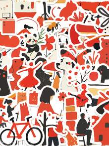 50pcs Bold Minimalist Code Stickers - Aesthetic Vibes For Journal, Phone Case, Tablet, Water Bottle, Desk, Helmet, Bike, Luggage, Waterproof Decals - Multicolor - View 3