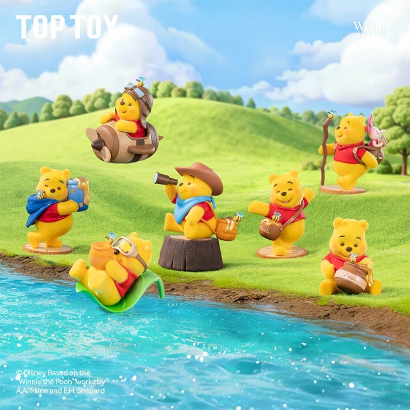 Disney Winnie The Pooh 100 Acre Wood Honung Hunting Series Blind Box Skrivbordsfigur, Klassisk Leksakspresent - Multifärgad - Visa 1