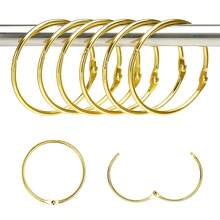 10Pcs/30Pcs/50Pcs Rust-Proof Curtain Rings, Shower Curtain Rings, Shower Curtain Hooks (Inner Diameter 5cm/2inch), Suitable For Most Curtains And Shower Curtain Tracks, Smooth Sliding, Metal Shower Curtain And Rod Use, Black, Gold, Silver - Multicolor - View 3