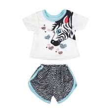 18" American Girl Doll Summer Short Sleeve Pajama Set, Bald Doll With Shorts Outfit - Multicolor - View 15