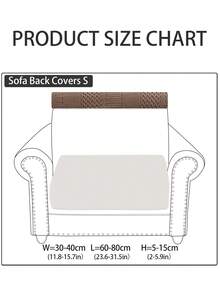 1件装毛绒面料沙发套，防污防滑，四季通用，宠物友好，可机洗，弹力沙发垫套，适用于单人/双人/三人/四人沙发，L型沙发，条纹图案 - 咖色 - 查看 14