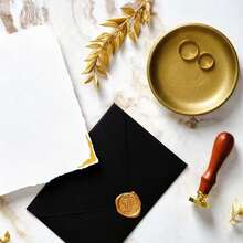 5/10pcs Wax Seal Rose Stamp Stickers, Wedding Envelope Invitation Wax Seal Sticker - A - View 5