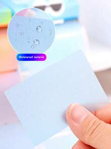 105-Sheet/Box Aesthetic Gradient Pearlescent Pop-Up Sticky Notes, Transparent Waterproof Memo Pads & Planner Stickers, Dreamy Translucent Stationery For School & Office - View 5