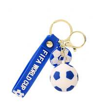 1pc Cartoon Football Keychain Small Pendant World Cup Souvenir Keychain Football Backpack Pendant Small Gift ,New Year's Gift, Valentine's Day Gift, Easter Gift,Stochastic Style(Stochastic Style) - Multicolor - View 6