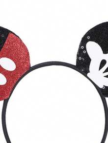 1 chiếc băng đô hình bàn tay chuột Mickey của Disney, băng đô ngón tay đính kim sa hình chuột Mickey - Phụ kiện đội đầu cho bữa tiệc ngày lễ, đạo cụ chụp ảnh vui nhộn, phụ kiện công viên giải trí, thích hợp cho tiệc sinh nhật và lễ Phục sinh, kèm kẹp tóc hình nơ hoạt hình dễ thương, phụ kiện trang phục công chúa, thích hợp cho người hâm mộ Disney. - Băng đô hình chuột Mickey - Xem 4