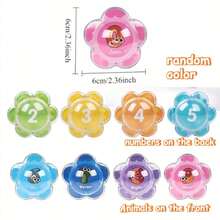 10 piezas Pelotas de agua interactivas para bebés, con diseños de animales lindos y números, multicolor, adecuadas como juguetes de baño y regalos para niños - Multicolor - Ver 7