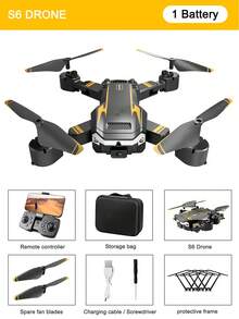 CASRRA S6 Multi-Rotor Quadcopter Drone With HD Camera, Remote View Switch, Optical Flow Hovering, Smart Obstacle Avoidance, One-Key Take Off/Landing/Flip, Gravity Sensing, Modular 3.7V/1800mAh Battery, Great Birthday/Holiday Gift - View 10
