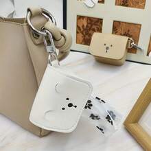 1pc Leather Dog Poop Bag Holder, Cute Pet Waste Bag Dispenser, Convenient Dog Poop Bag Carrier - Multicolor - View 11